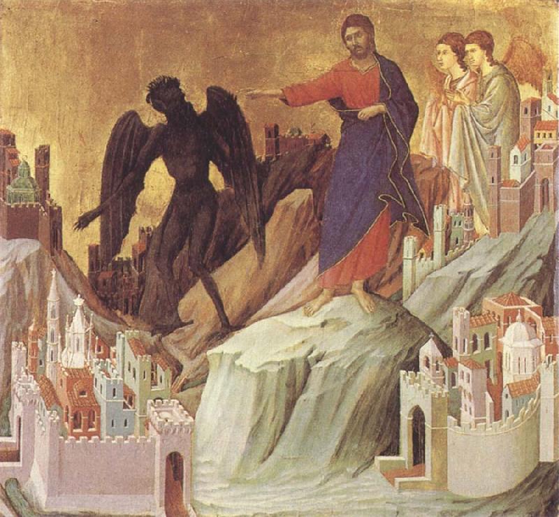 Duccio di Buoninsegna The Tempration of Christ on the Mountain oil painting image
